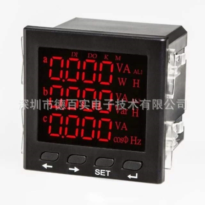 新品新品厂销c液晶数显三相u电流电压功率计 电度电能电量表智能
