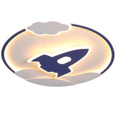 儿童房灯卡太通空火箭吸顶灯现XIX代简约创意飞机灯孩男卧室房间