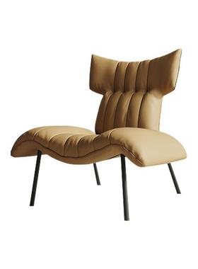 XL1OJY10房4#现代极简715单皮艺休闲椅创意书阳台小户型老虎人椅