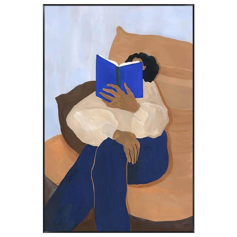 北欧小众艺术挂画抽象人物装画沙发背景KSK饰墙落地画客卧室厅床,家居饰品,现代装饰画,淘宝优惠券,粉丝福利购,淘宝优惠卷