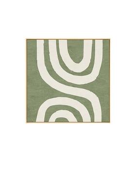 晚夏发北欧原QB202110木风装饰文艺客厅沙背清景墙画小新绿色餐画