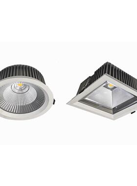 3050W方形筒灯圆DFS形LEDW大功率水筒灯IP6入6嵌防式筒灯COB防水