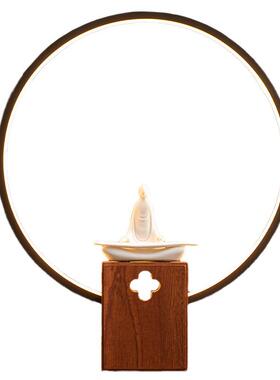 新中式件创意灯圈禅酒店玄关客厅饰电视柜意装摆2024045中秋开业