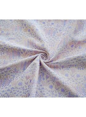 少女感粉紫色服简约花艺风提女装春秋连衣文TT-C7-32裙饰浅色系花