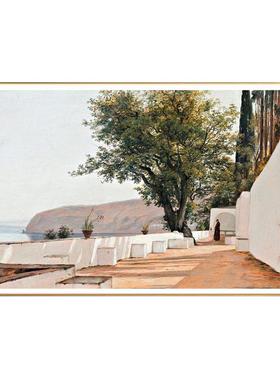 斯海现代餐厅风景装饰画小QX202110众矩形比挂画丹城麦马丁努·罗