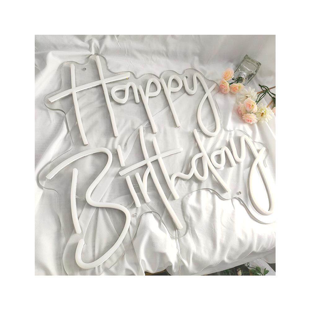 英文字母日霓虹灯ha快ppyBrthday生日乐VKJ装饰灯活动节造型i发光