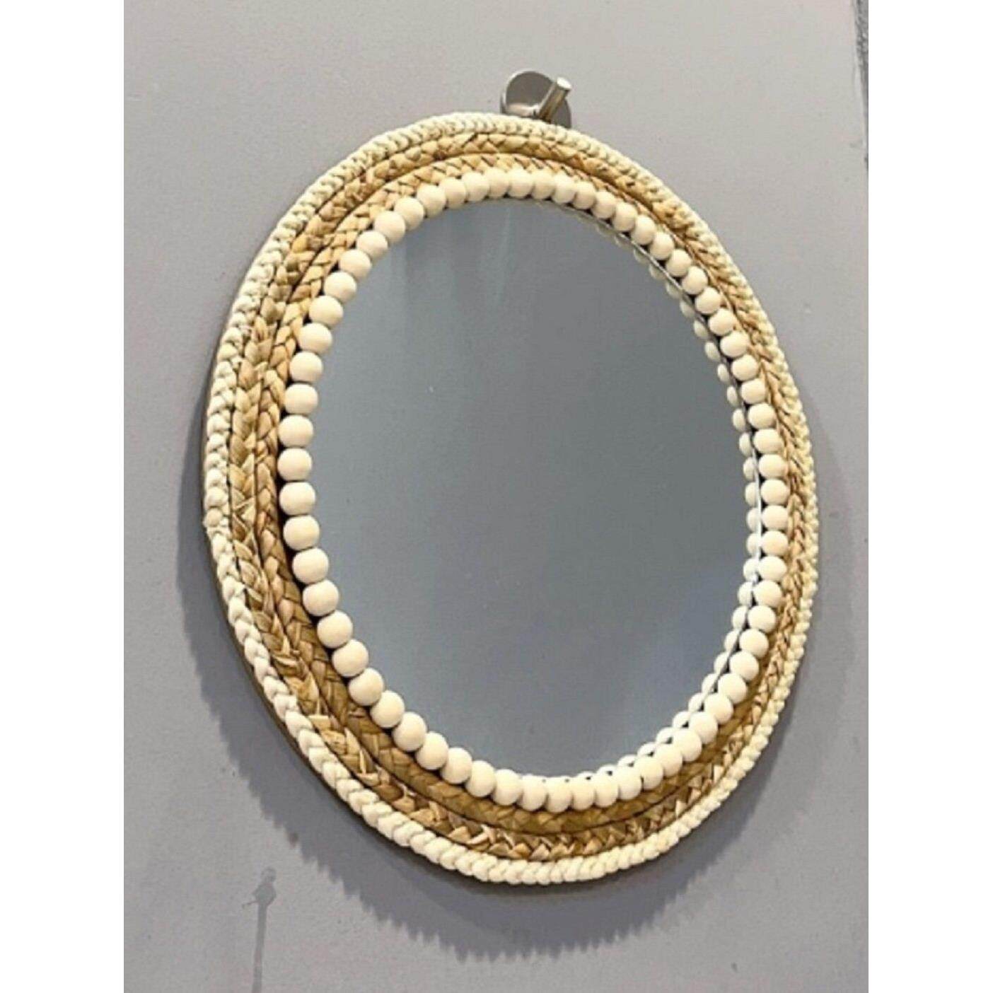 藤编梳化妆创意艺术户外拍摄装饰道具圆镜挂镜民宿客厅玄关墙壁,住宅家具,装饰镜,淘宝优惠券,粉丝福利购,淘宝优惠卷