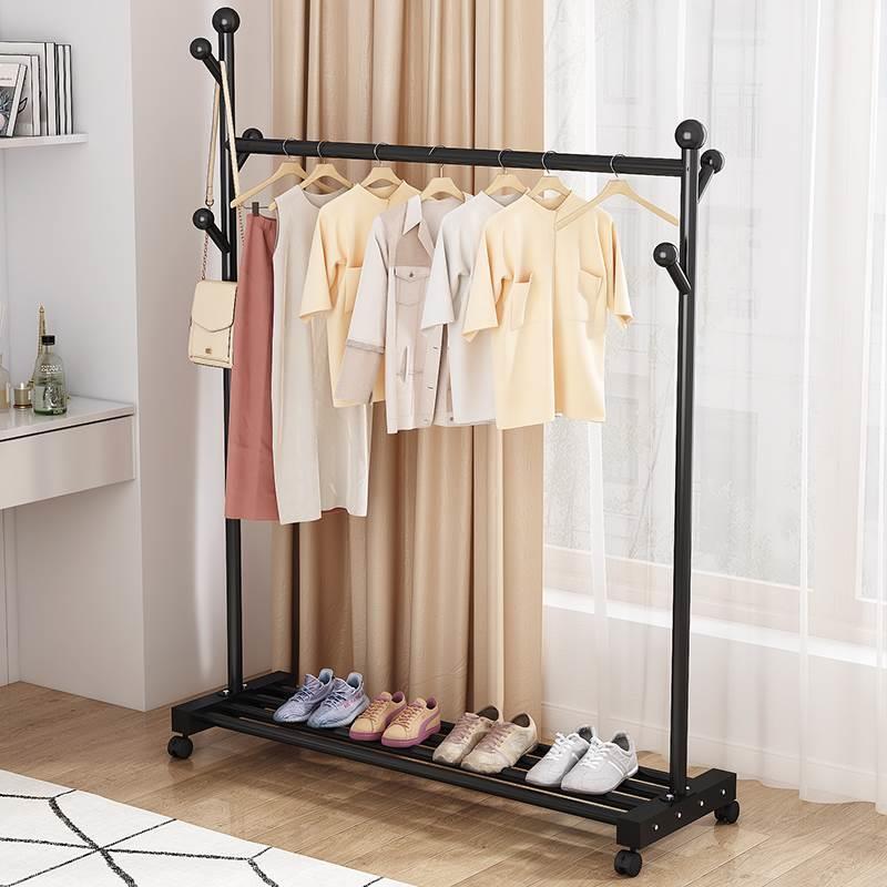 简易晾衣架落地折叠卧室内树杈衣帽架晒衣杆学生宿舍挂衣服架子