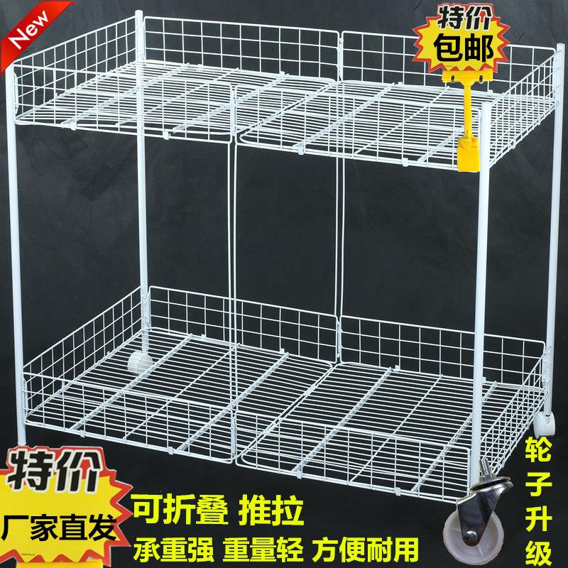 摆摊小推车超市特价促销架甩卖处理摊车折叠花车货架流动展示户外
