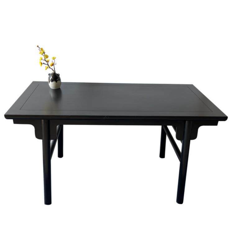 全实木新中式老榆木茶桌禅意画案桌案几家用休闲桌学案餐桌椅组合