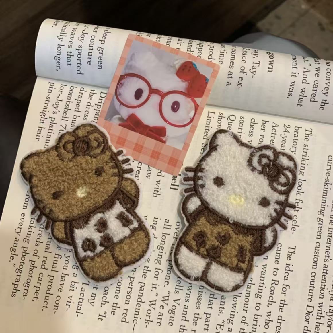 可爱豹纹KT猫咪魔术发卡蝴蝶结无痕刘海整理碎发神器饰魔术贴发饰