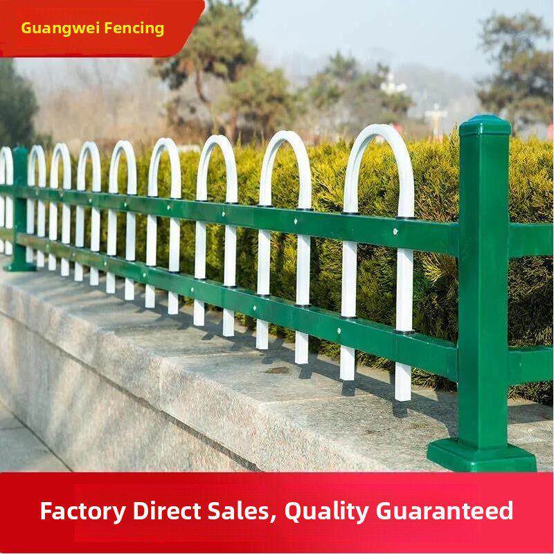 锌钢草坪护栏户外绿化带隔离栅栏铁艺花园围栏金属方管花坛栏杆