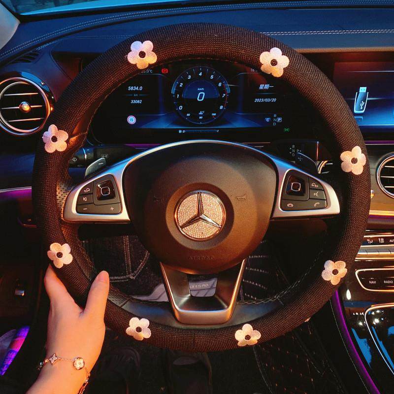 汽车方向盘套小花可爱夏季超薄防滑吸汗手把套四季通用保护套女神,汽车用品/电子/清洗/改装,方向盘套,淘宝优惠券,粉丝福利购,淘宝优惠卷