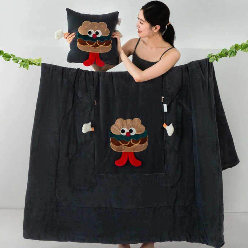 冬季加厚抱枕被子两用午睡二合一枕头被汽车载靠垫办公室绒毯新款,居家布艺,抱枕被,淘宝优惠券,粉丝福利购,淘宝优惠卷