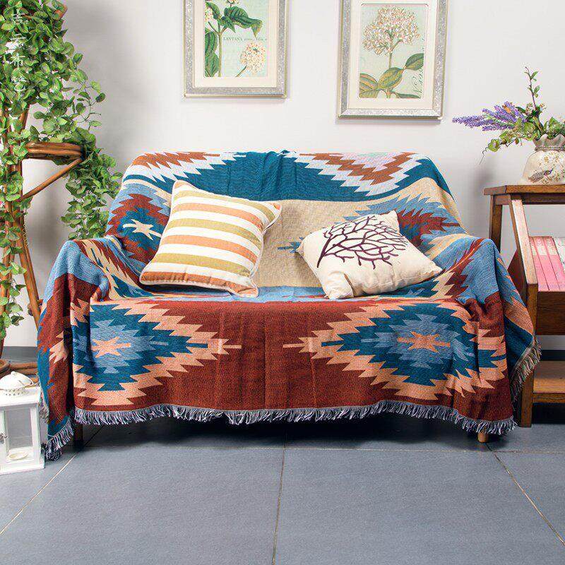 复古民族几何简约个性北欧单双人沙发巾罩全盖创意客厅地毯盖巾厚,居家布艺,沙发垫,淘宝优惠券,粉丝福利购,淘宝优惠卷