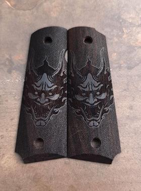 1911grips手柄护木片握把片雕刻改装配件实木