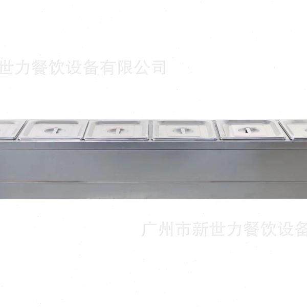 商用不锈钢保温售饭台台式保温汤池小碗菜保温台快餐车带玻璃罩