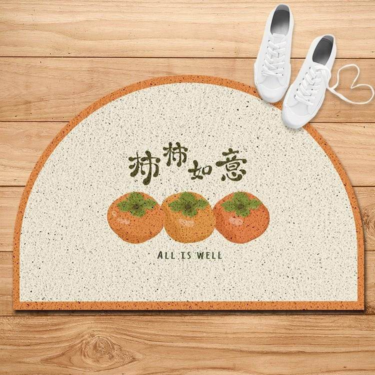 简约复古水果 半圆形入户门口丝圈地垫蹭土脚垫进门家用门垫门厅,居家布艺,家用脚垫,淘宝优惠券,粉丝福利购,淘宝优惠卷