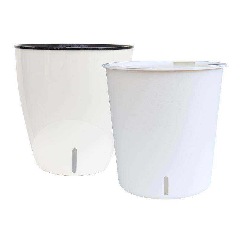 H103H105厂大号种菜黑盆桶H白经典双层家阳台种菜种盆植桶