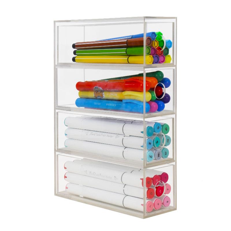 透明收纳盒桌面收子纳克盒文具收纳盒有机玻亚璃盒力桌面收纳盒