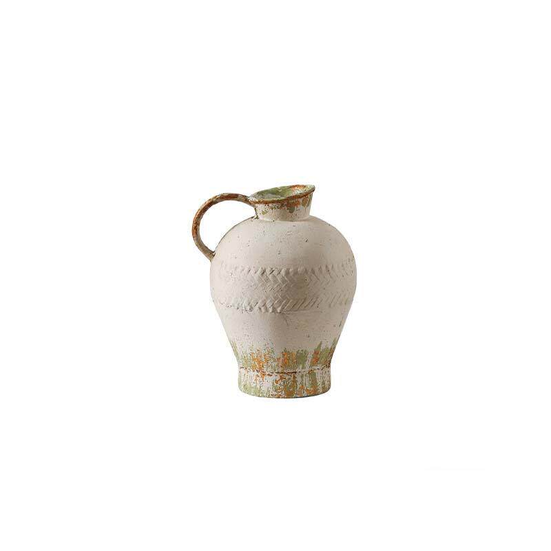 中古风老式粗陶罐子禅意茶室干花花瓶摆件仿古做旧古法陶土罐饰品