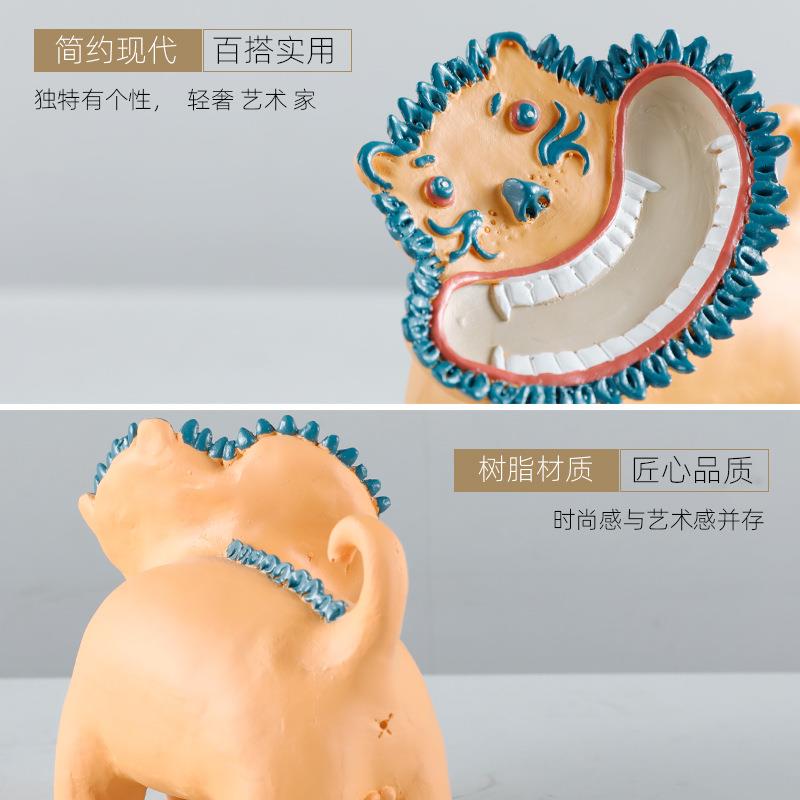 约现代创意抽象狮简动脂物树件样板房售楼WYI摆处桌面书架软装饰