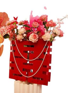 超大喜字KT板结婚房布置落地摆AL101278件背囍景墙婚场景婚装饰字