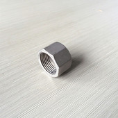 304不锈钢外六角管帽 6分1寸2寸 内丝管帽316L内螺纹管帽堵头4分