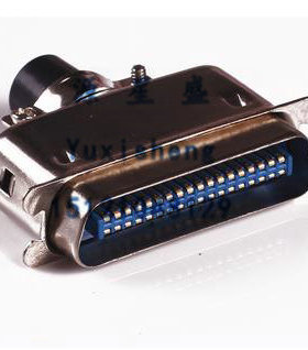 57-30360系列CN36P公头 大3636针打印机插头 铁壳焊接式打印机头