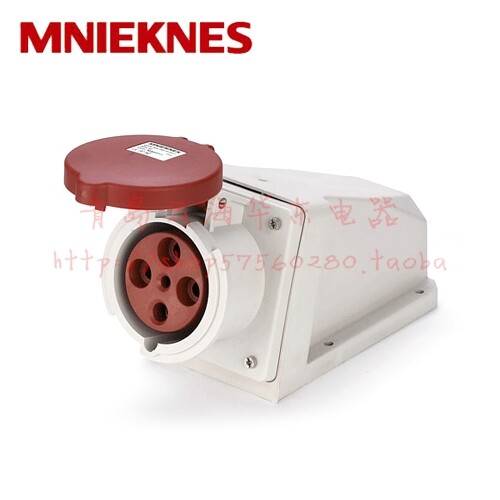 MN6411国曼MNIEKNES工业航空插座4孔芯63A三相明装3P防水IP44