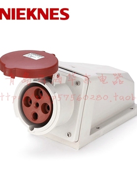 MN6411国曼MNIEKNES工业航空插座4孔芯63A三相明装3P防水IP44