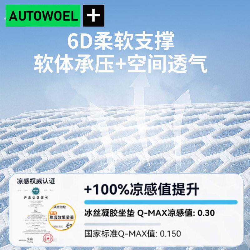汽车坐垫夏凉透气座垫通用四季凉垫单片后排车载?椅垫高级感车垫