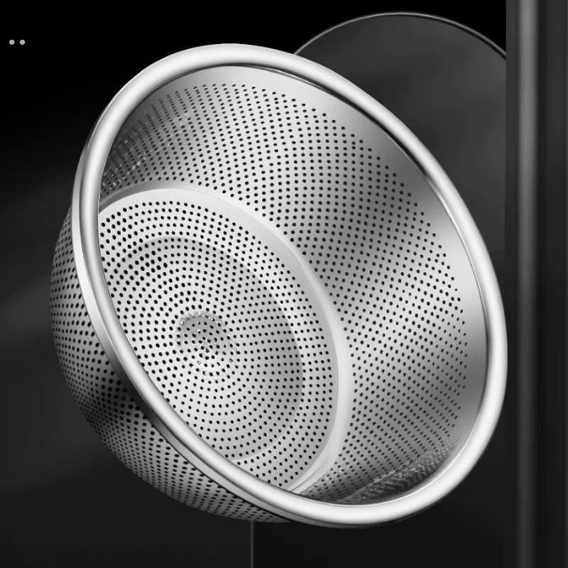 304不锈钢洗菜盆沥水篮洗米筛淘米盆厨房神器水果篮 家用沥水漏盆