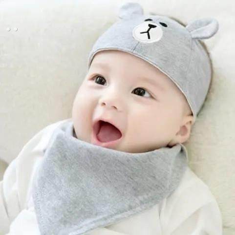婴儿护囟门发带帽子夏季纯棉新生儿男童女宝宝遮脑门头卤胎帽头带