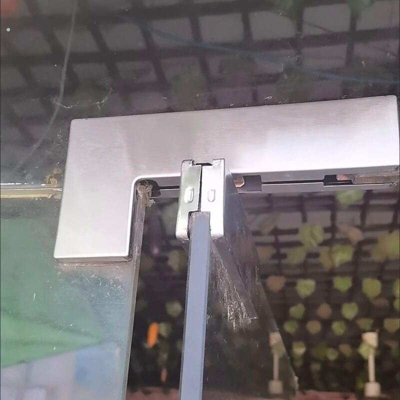 玻璃门夹无框通用发夹一字夹上下门夹配件地弹簧玻璃门上下夹