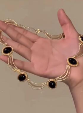 中古饰品法式宫廷项链女宫廷风复古轻奢小众锁骨链高级感项链套装