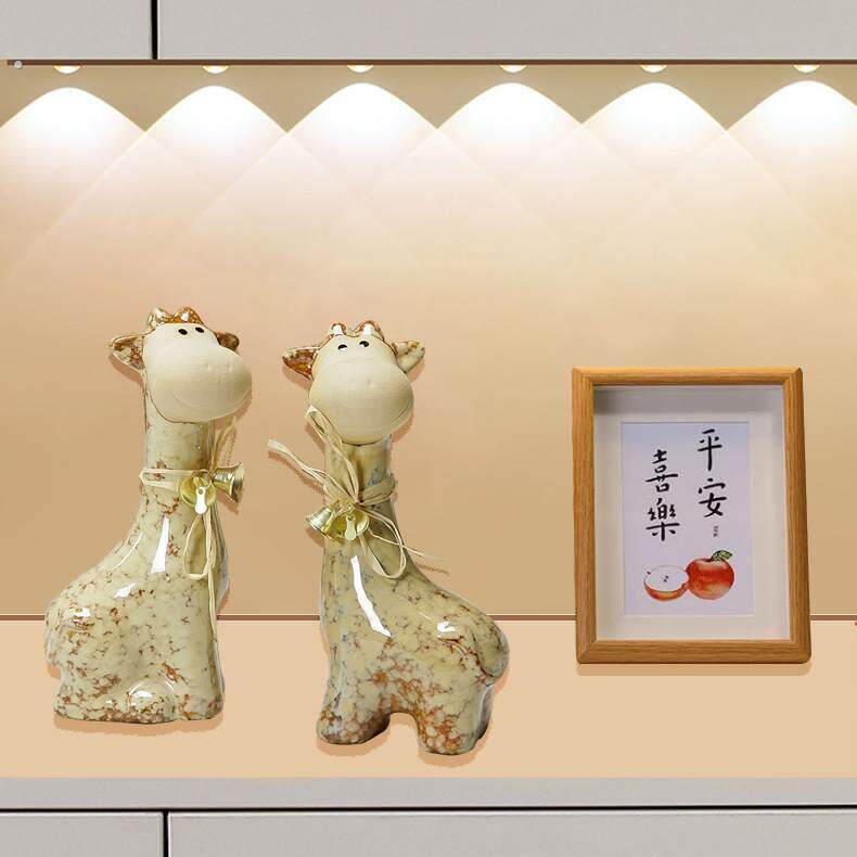 摆件家居饰品陶瓷情侣小鹿轻奢高档进门入户玄关桌面客厅创意礼品
