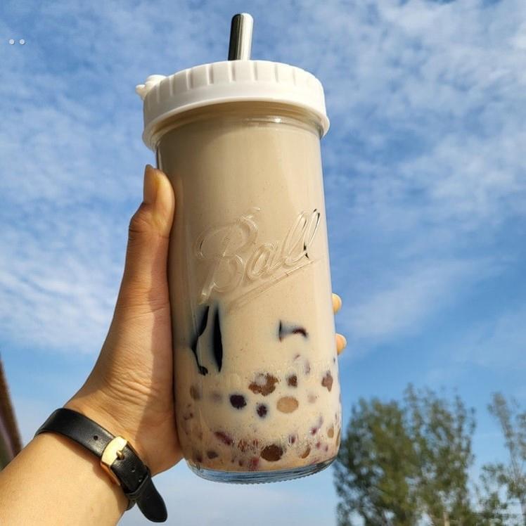 2025新款奶茶杯可循环使用超好看的杯子杨枝甘露专用杯茶杯把手杯