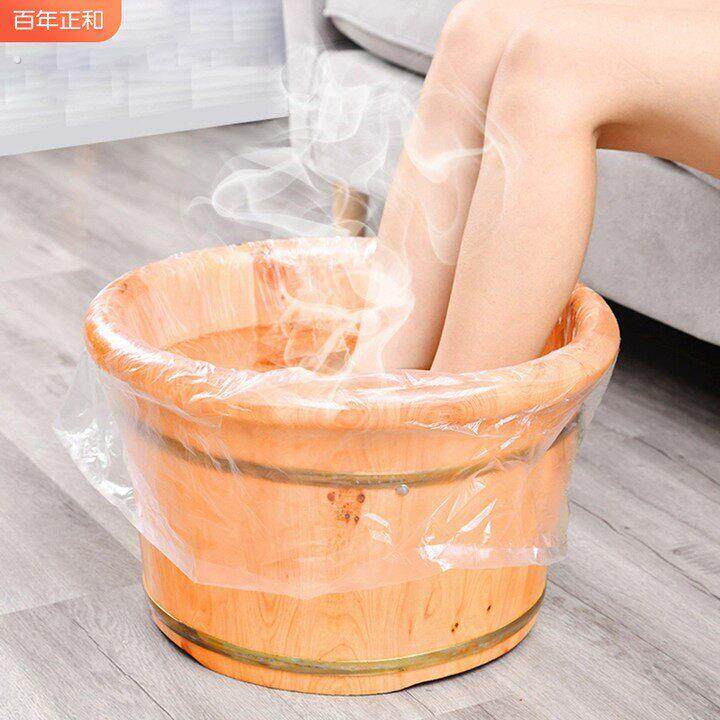 特厚一次性泡脚袋足浴袋子木桶专用足疗套洗脚盆塑料膜带沐足袋78
