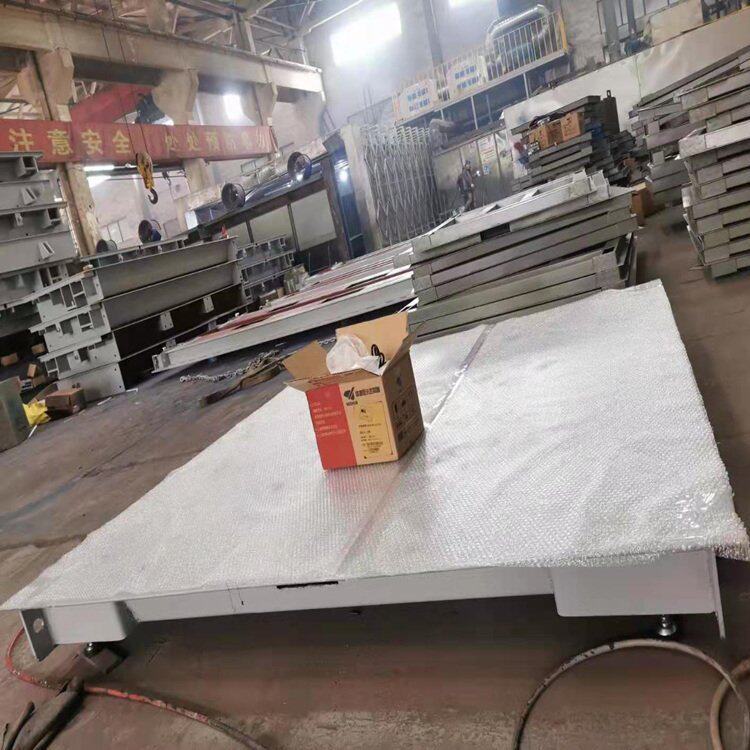 小型1吨出口式电子地磅木箱包装电子平台秤2T3t加厚款英文版磅秤