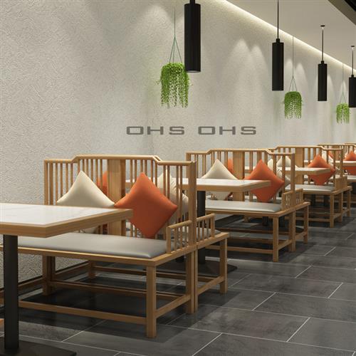 火锅店新中式餐厅商用酒店餐饮卡座沙发定制饭店茶楼茶室桌椅实木