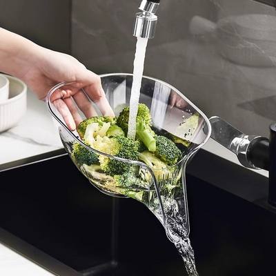 【立减50 底部平坦】控水槽洗米筛厨房家用多功能洗菜盆沥水篮