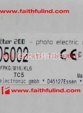 议价 OO5002 易福门全新光电感测器 OOF-FPKG/M16/KL6现货工控专