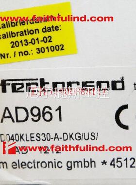 议价 TAD961 易福门全新温度感测器 TAD040KLES30-A-DKG/U现货工