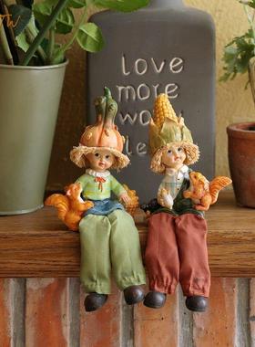阳光花园乡村复古勤劳的情侣树脂饰品温闺蜜朋友家居饰品桌面摆件