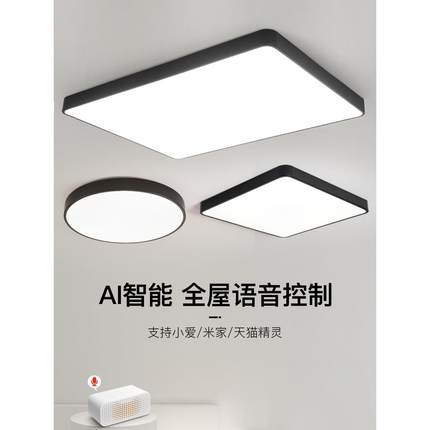 超亮LED吸顶灯大气长方形客厅灯现代简约主卧室餐厅房间圆形灯具