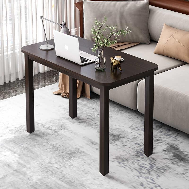 黑胡桃色电脑桌家用学习写字书桌非实木卧室简约办公小桌子长方形