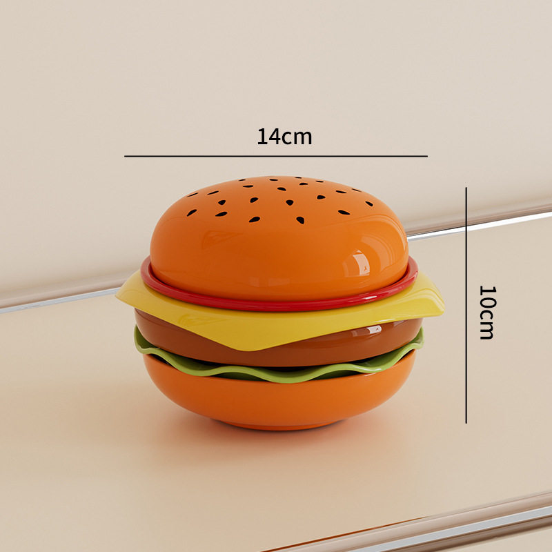 吐骨碟汉堡家用高档吐骨头碟子创意塑料蘸料碟餐桌零食垃圾盘子