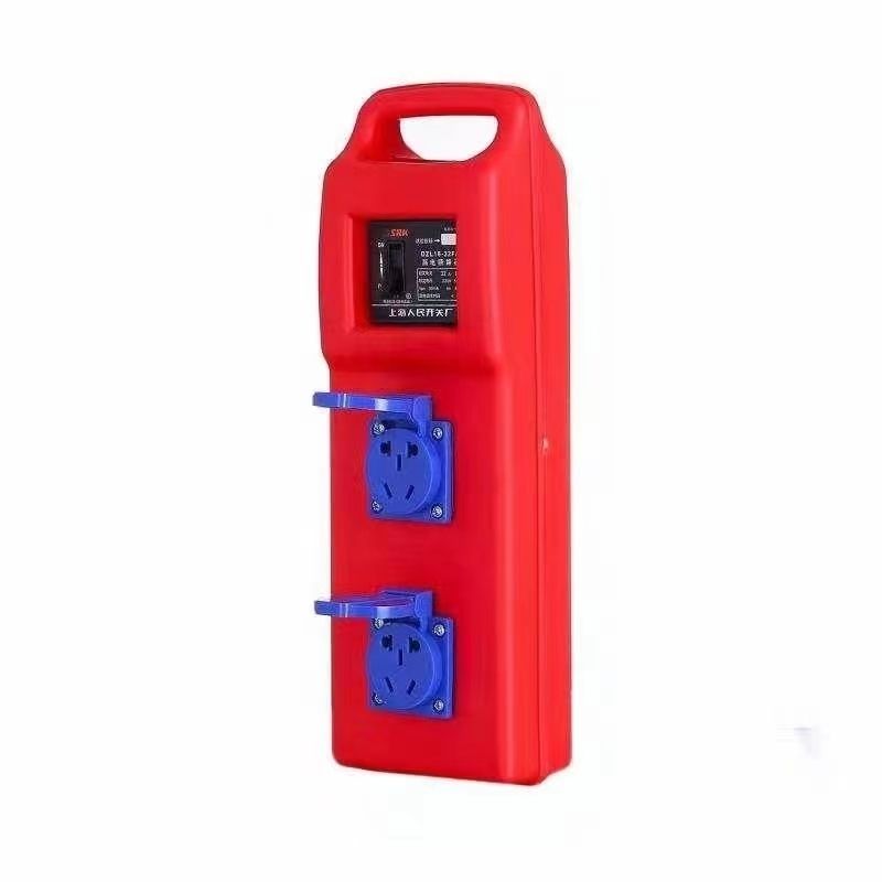 工地移动手提箱220v五孔10A16A漏电插座空开三芯工业插380v4芯32A