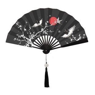 古风龙扇子男扇九寸大号折叠扇古典双面男式 纳凉 折扇中国风扇夏季